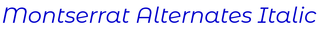 Montserrat Alternates Italic 字体